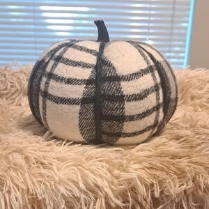 Plaid Fabric Pumpkin Decor